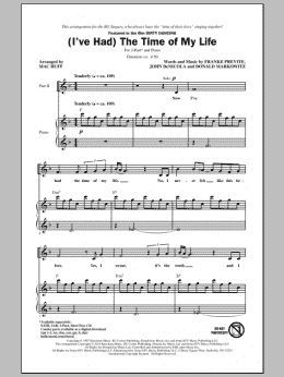 page one of (I've Had) The Time Of My Life (arr. Mac Huff) (2-Part Choir)