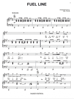 page one of Fuel Line (Piano, Vocal & Guitar Chords (Right-Hand Melody))