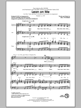 page one of Lean On Me (ed. Roger Emerson) (SSA Choir)