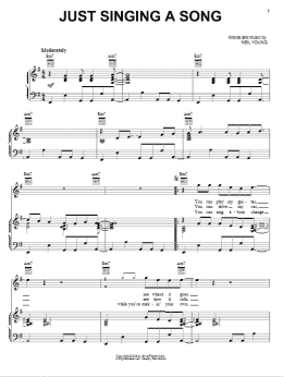 page one of Just Singing A Song (Piano, Vocal & Guitar Chords (Right-Hand Melody))