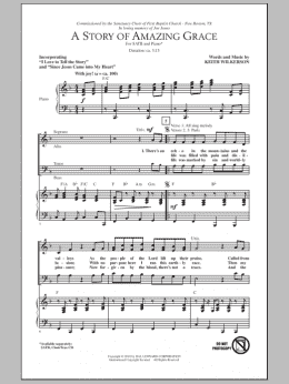 page one of A Story Of Amazing Grace (SATB Choir)