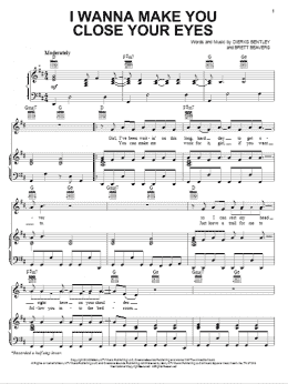 page one of I Wanna Make You Close Your Eyes (Piano, Vocal & Guitar Chords (Right-Hand Melody))