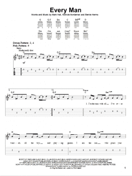 page one of Every Man (Easy Guitar Tab)