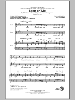 page one of Lean On Me (ed. Roger Emerson) (2-Part Choir)