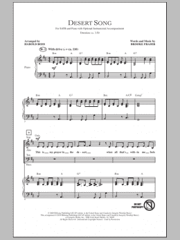 page one of Desert Song (arr. Harold Ross) (SATB Choir)