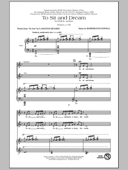 page one of To Sit And Dream (SATB Choir)