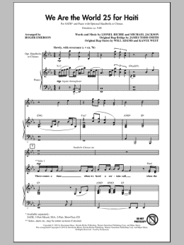 page one of We Are The World 25 For Haiti (SATB Choir)