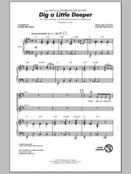 page one of Dig A Little Deeper (from The Princess And The Frog) (2-Part Choir)