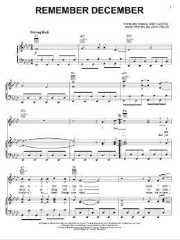 page one of Remember December (Piano, Vocal & Guitar Chords (Right-Hand Melody))