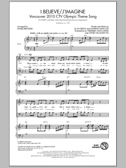 page one of I Believe / J'Imagine (SATB Choir)