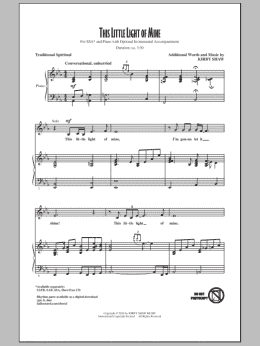 page one of This Little Light Of Mine (SSA Choir)