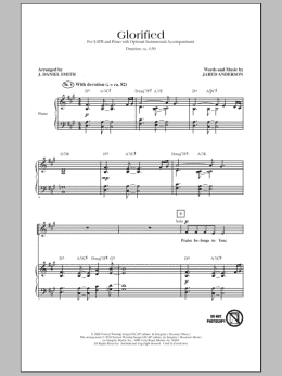 page one of Glorified (SATB Choir)