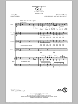 page one of Girl (TTBB Choir)