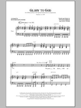 page one of Glory To God (SATB Choir)
