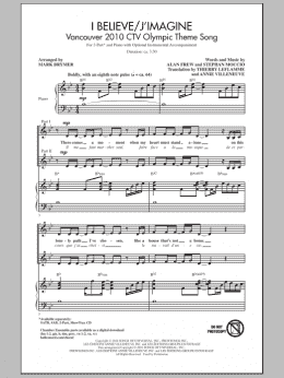 page one of I Believe / J'Imagine (2-Part Choir)