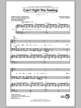 page one of Can't Fight This Feeling (from Glee) (adapt. Alan Billingsley) (SAB Choir)