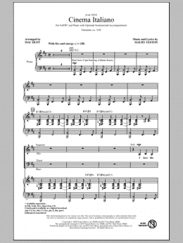 page one of Cinema Italiano (SATB Choir)