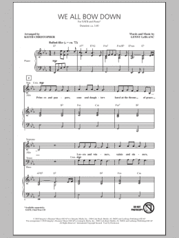 page one of We All Bow Down (SATB Choir)