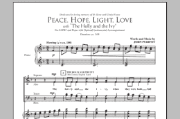 page one of Peace, Hope, Light, Love (with The Holly And The Ivy) (SATB Choir)