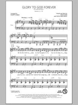 page one of Glory To God Forever (SATB Choir)
