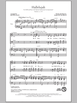 page one of Hallelujah (arr. Dennis Allen) (SATB Choir)