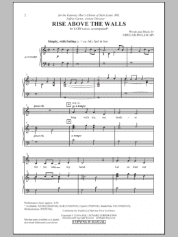 page one of Rise Above The Walls (SATB Choir)