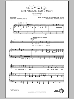 page one of Shine Your Light (with This Little Light Of Mine) (2-Part Choir)