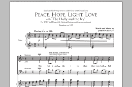 page one of Peace, Hope, Light, Love (with The Holly And The Ivy) (SAB Choir)