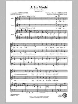 page one of A La Mode (2-Part Choir)