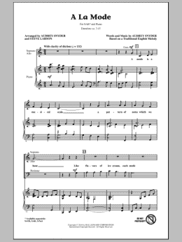 page one of A La Mode (SAB Choir)
