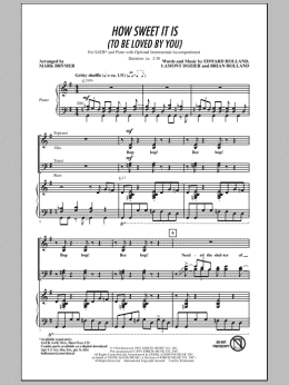 page one of How Sweet It Is (To Be Loved By You) (SATB Choir)