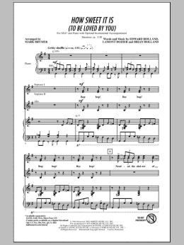 page one of How Sweet It Is (To Be Loved By You) (SSA Choir)
