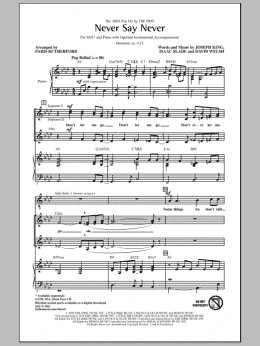 page one of Never Say Never (SSA Choir)