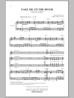 page one of Take Me To The River (SATB Choir)