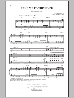 page one of Take Me To The River (3-Part Mixed Choir)