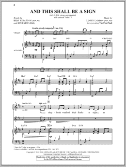 page one of And This Shall Be A Sign (SATB Choir)
