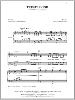 page one of Trust In God (SATB Choir)
