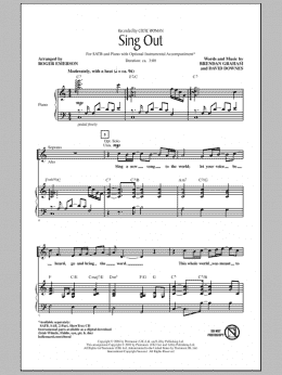 page one of Sing Out (SATB Choir)