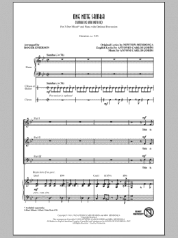page one of One Note Samba (Samba De Uma Nota So) (3-Part Mixed Choir)