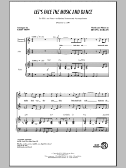 page one of Let's Face The Music And Dance (SSA Choir)