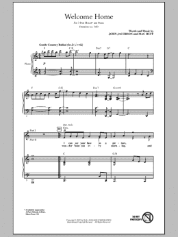 page one of Welcome Home (3-Part Mixed Choir)