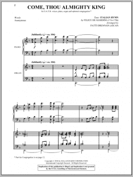 page one of Come, Thou Almighty King (SATB Choir)
