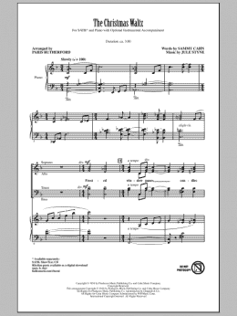 page one of The Christmas Waltz (SATB Choir)