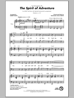 page one of The Spirit Of Adventure (SATB Choir)