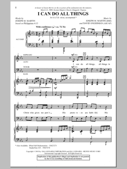 page one of I Can Do All Things (SATB Choir)