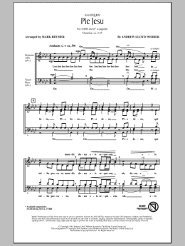 page one of Pie Jesu (from Requiem) (SATB Choir)