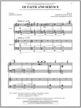 page one of Of Faith And Service (SATB Choir)