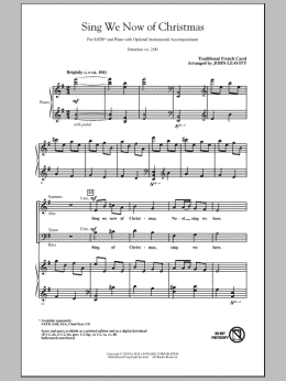 page one of Sing We Now Of Christmas (SATB Choir)