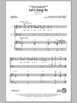 page one of Let's Hang On (TBB Choir)