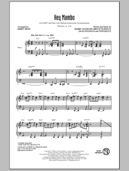 page one of Hey Mambo (SATB Choir)